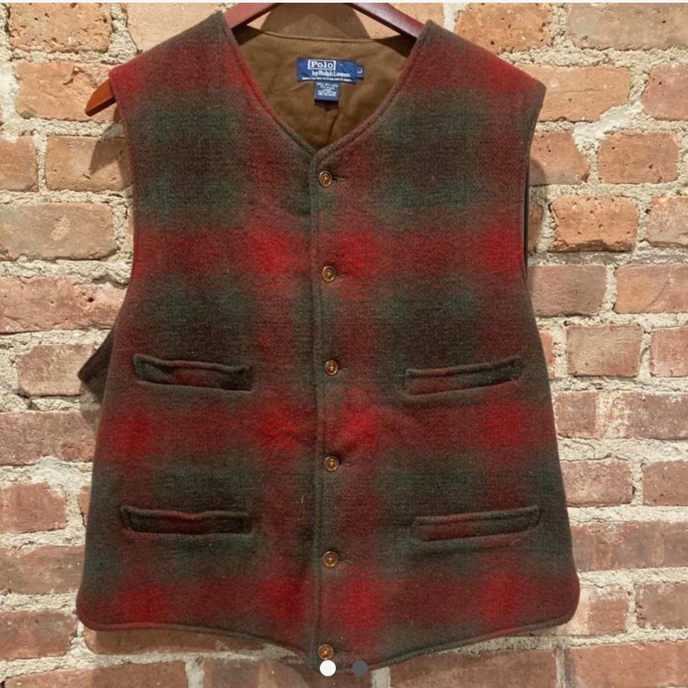 Vintage Polo Ralph Lauren Wool Vest - Large